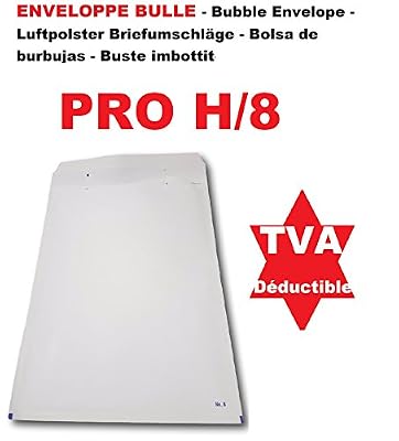 UNIVERS GRAPHIQUE 100 Enveloppes a Bulles blanche PRO H/8 270 x 360 mm (dimension pochette intérieure) type H8 enveloppe matelassé blanc 290 x 390 + 50 mm idéal comme pochette protection pour envoi d'objet format A4 + (Bande-dessinées, gros livres, ca…