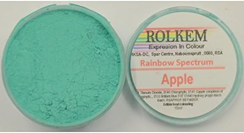 Rolkem Rainbow Spectrum Colour Sugarcraft Dust Food Colouring 10ml – Apple
