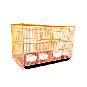 Buraq 2 FT Partition Bird Cage Best for Love Bird Cages Parrot, Parakeet, Budgies , Cockatiel Cage , Large Bird Cage with Swing Accessories (Size: 23.5