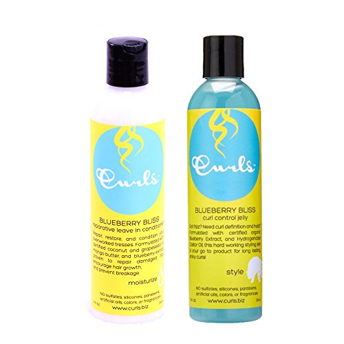 Rizos Blueberry Bliss Acondicionador Reparador & Curl Control Jelly Bundle (236 ml cada uno)