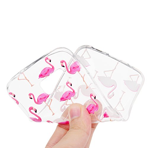 Lanveni S7 Hülle, Handyhülle Etui Protective Case Cover TPU Silikon Schutzhülle Bumper Handytasche TPU-Bumper Weiche Silikon Case mit Flamingo Relief Cover Design für Samsung Galaxy S7+ 1 x Stylus Stift + 1 x Staubdichte Stecker + 1 x Schutzfolie - 7