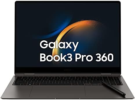 Samsung Galaxy Book3 Pro 360 Laptop, 16" Dynamic AMOLED 2X touch, S Pen, Intel EVO, Intel Core i7-1360P 13th gen, 16GB RAM, 512GB SSD, Windows 11 Home, Graphite
