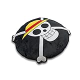 Suave cojín decorativo de la serie anime One Piece - HS velboa con bordado + poliéster plástico. - Dimensiones: Diámetro 35 cm altura 8 cm