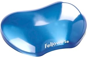 Fellowes Gel Crystals - Reposamuñecas flexible, azul