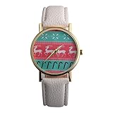 Junjie Damen Armbanduhr Männer Herren Fitness Frauen Vogue Tischuhr Smartwatch Älteres Spiegel Uhr Lederband Uhren Edelstahl Armband Sport Holz Uhr Minimalistischen Uhr Hakenschnalle Schnee Haus