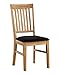Produktbild Java Exclusiv 53003 Stuhl mit Amur Polster massiv eiche / Eichefurnier, geölt, ca. 42.5 x 58 x 95.4 cm