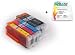 Produktbild Multipack - 5 Tintenpatronen kompatibel zu CANON PGI-550 XL / CLI-551 XL mit CHIP + 10 Blatt Silvertrade Fotopapier 10x15cm - passend für CANON Pixma iP7250 iP8750 MG5450 MG5550 MG6350 MG6450 MG7150 MX725 MX925