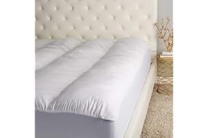 VALUE COMFORT HOME Luxurious 4" Extra Deep Silky Feels Like Down Anti-Allergenic MICROFIBRE Mattress Topper Enhancer (MADE IN THE UK) Single