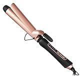 BESTOPE Curling Tongs 32mm Ceramic Tourmaline Hair Curlers Curling Wand Large Barrel Curling Iron with 5 Heat Setting 140℃-220℃ with Glove and Curl Clips
