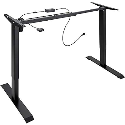 TecTake 800666 - Cadre de Bureau réglable en Hauteur électrique - Diverses Couleurs au Choix - (Noir | No. 403001)