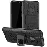 Prime Retail Shockproof Kickstand Back Case Cover for Samsung Galaxy M31 - Black