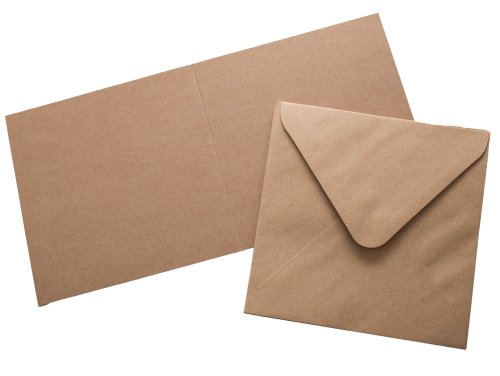 Papermania Karten, quadratisch, 13,5 cm, Kraftpapier, Braun, 50 Stück - 3