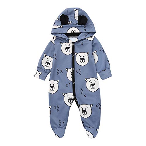 Neugeborenes Baby Junge M/ädchen Kapuze Overall Kleidung 0-24 Monate QinMM Baby Kleidung