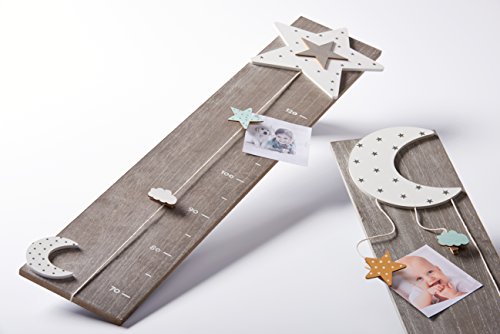 walther design MB200M Messlatte Starlet Dekoartikel, Holz, grau, 20 x 2,5 x 80 cm - 3