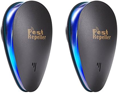 Ultrasonic Pest Repeller Black 2 Pack: Indoor Insect Repeller Device For Bug And Rodent Control, Eco-Friendly And Cruelty Free, For Rats, Mice, Mosquitos, Spiders, Ants And Roaches