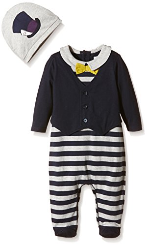 Mamas & Papas Baby Boys 0-24m Disney Mad Hatter Mock Waistcoat All-In-One and Hat Bodysuit, Multicoloured, 6-9 Months