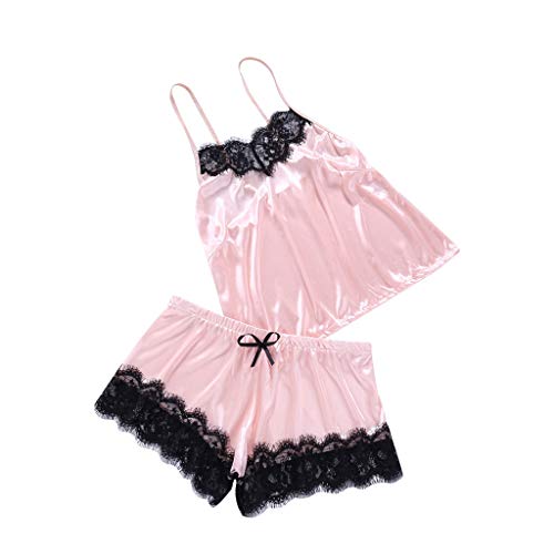 Preisvergleich Produktbild Frauen sexy Leidenschaft Dessous Babydoll Nachtwäsche 2PC Set, Bluestercool schnüren Pyjama Dessous Schlafhose Zweiteiliger Anzug