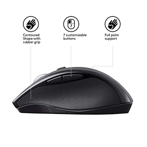 Logitech M705 - Ratón láser inalámbrico, color negro - Logitech