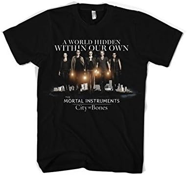 Officially Licensed Merchandise Mortal Instrument A World Hidden Within Our Own T-Shirt (Black), XX-Large