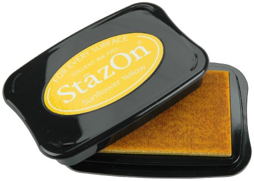 StazOn Stempelkissen Tsukineko Oberflächen Tinte Pad, Sonnenblume Gelb Sonnenblumengelb