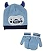 Polar Wear Baby Boys' "Chompy Monster" Beanie & Mittens Set - blue, one size