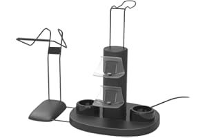 Speedlink VREADY 4-In-1 Charging Station - Base de Recharge pour Manettes PS4 avec Supports Intégrés, PlayStation VR, noir