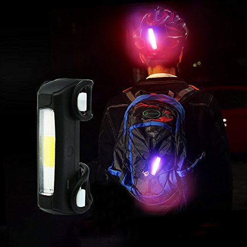 ThorFire Super Helles Rücklicht Fahrradlicht , 120 Lumen USB Wiederaufladbar Hintere Rücklicht Radfahren Lichter, 5 Lichtmodi LED Fahrradlicht alle Fahrräder, Helme oder Rucksäcke - 5