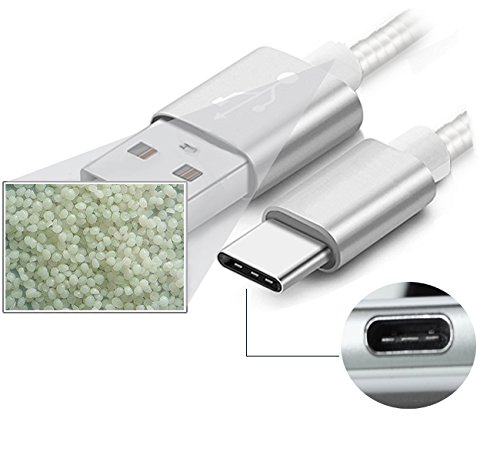 Kingwell USB Typ-C 3.0 Datenkabel (USB Type-C 3.0 data cable) aus rostfreier Edelstahl Datenkabel (3,3 Ft/1M) und Ladekabel für Handy, wie Samsung, Google, Huawei etc, und Tablet mit USB Type-C Stecker, flexibel und bruchfest - 2