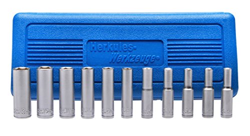 Langnüsse 1/4 + 11 Nüsse Steckschlüssel LANG-Nuss 3/8″,8-19 mm + 10 Langnüsse 1/2″ - 2