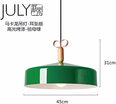 Jubaopen Solid wood wrought retro chandelier dining room living room bedroom bar counter children room, green