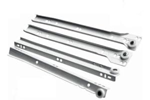 REJS Roller Drawer Slides/Runners Bottom Fix Metal White Size 450mm