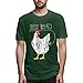Produktbild WWricotta Guess What Men's Printing Short Sleeve Chicken Butt Graphic T Shirt Blouse (Grün,XL)