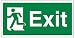 Produktbild vsafety 21010 Becher ay-s Sicherer Zustand Exit Schild, Final Exit Man links, Landschaft, selbstklebendes Vinyl, 300 mm x 150 mm, grün