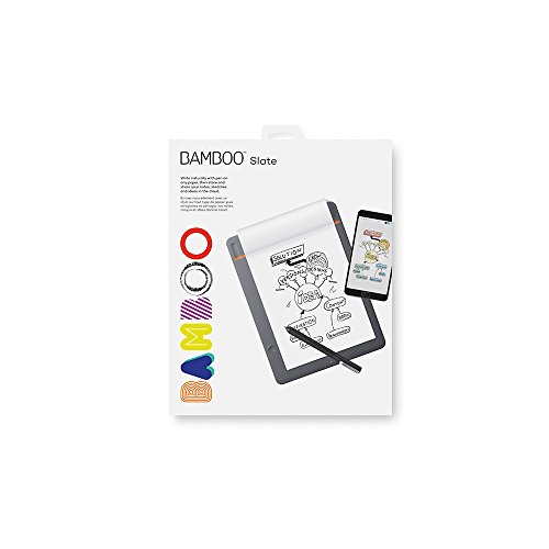 Wacom Bamboo Slate Smartpad A5 / Kleines Notepad mit Digitalisierungs-Funktion inkl. Eingabestift mit Kugelschreibermine / Kompatibel mit Android und Apple - 2