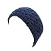 Produktbild iSpchen Frauen Crochet Turban Stirnband Gestrickte Headwrap Haarband Gewebt Damen Stirnband Winter Stirnband Dunkelblau