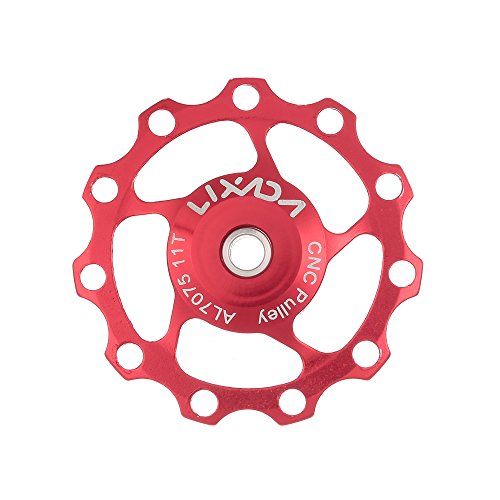 Lixada 1pc 11T/13T Trasero Desviador Guía CNC Aluminio Aleación Polea Jockey Rueda Disco Sellado Rodamientos Poleas Recambio