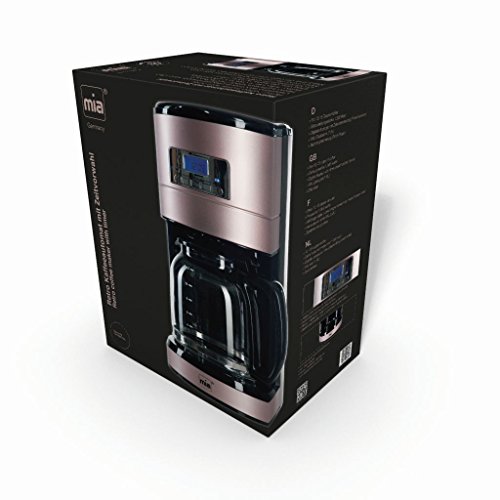 Retro Kaffeemascine Kaffeeautomat mit Timer Uhrzeit 15 Tassen Timer KF 1743RG - 4