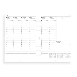 Filofax Recharge A5 sem / 2 pages verticale fran&ccedil;ais 2016 / 2017