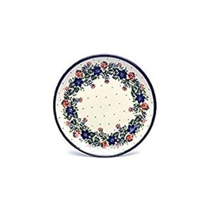 Polish Pottery Plate – 7 3/4″ Salad/dessert – Garden Party Ceramika Artystyczna