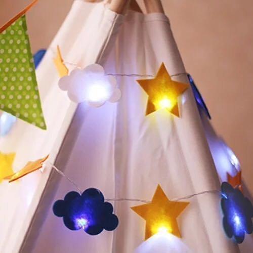 2 m 20 Lichter Stern Wolken dekorative Leuchten lichterkette sterne led stern,geschenke für kinder - 2