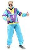 Foxxeo 40078-XXL | 80er Jahre Kostüm Trainingsanzug Assianzug