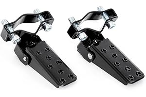 CICIXIXI Fußrasten Fahrrad, Fussrasten Klappbar, Motorrad Fußrasten Universal, Fußrasten Motorrad, Schwarze Stilvolle Motorrad Rücksitz Fußrasten, Fußstütze für Motorräder