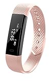 TechCode Austauschbare Gurtlänge Einstellbare Ersatzband für Smart Armband Fitness Tracker Schlanke Leichte Fitness Uhr für Kinder Frauen Männer (Rosa)