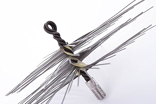 Schornsteinbesen Quadrat Kaminbesen aus Stahl Rußbesen Schornsteinfegerbesen 8 Größen (28 x 28cm) - 3