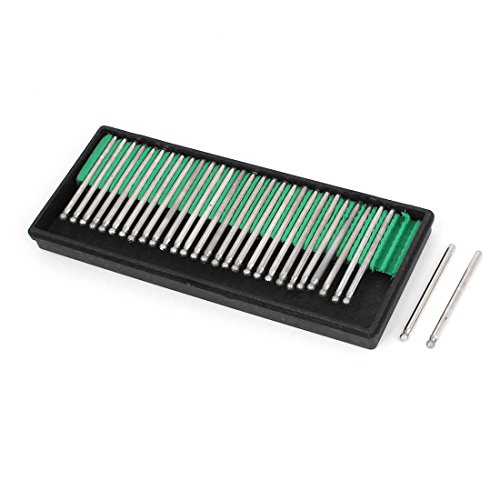 30 Stück 3 mm Dia Tipp Diamond, Bit-Schleifstift Silber 45 mm