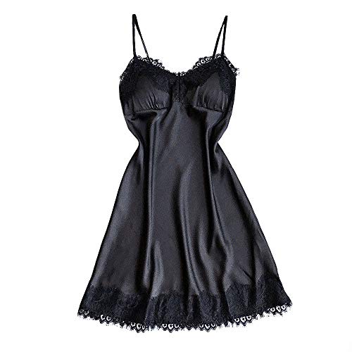 Preisvergleich Produktbild TianWlio Dessous Mode Damen Schlafanzug Unterwäsche Unterhosen Negligees Weihnachten Dessous Nachtwäsche Unterwäsche Robe Baby Dolls Nachtwäsche Kleid Schwarz 3XL