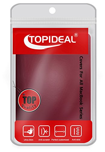 Topideal matte Soft-Touch-Hartschutzh  lle f  r Apple 13  Macbook Pro 33 8  cm mit Retina Display Modell A1425 A1502   ohne CD-ROM-Laufwerk  weinrot