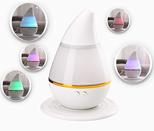 san7c 250 ML Aroma Diffuser Oil Diffuser Usb Ultrasonic Humidifier Air Humidifier with 7 Color Led Lights Changing, Waterless Auto Shut-Off