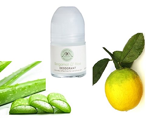Desodorante en rollo natural Bergamot & Aloe - Sin aluminio, sin alcohol, sin perfumes sintéticos - Aceites esenciales puros