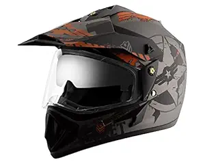 Vega Off Road D/V Secret Dull Anthracite Black Helmet-M